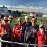 Lodge members enjoy a sunny day at the ballpark.